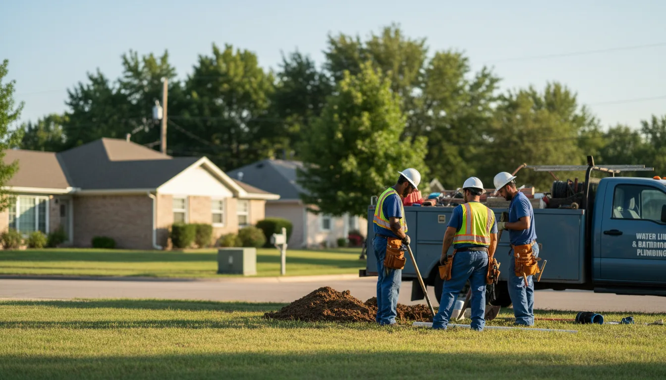 Residential water line and bathroom plumbing service in Starksboro, VT